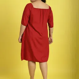 theRebelinme Off-Shoulder A-Line Midi Dress image 4