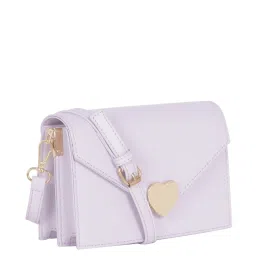 London Rag Lavender Solid Medium Sling Handbag image 5