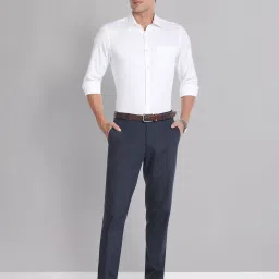 AD by Arvind White Regular Fit Textured Shirt image 5