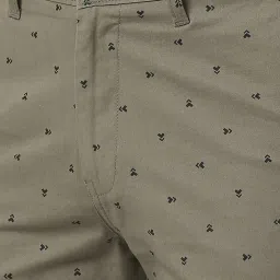 Dragon Hill Olive Green Slim Fit Printed Shorts image 5