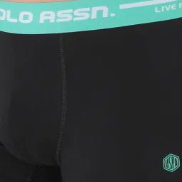 U.S. Polo Assn. Black & Green Cotton Regular Fit Trunks - Pack Of 2 image 5