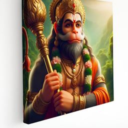 Myntra Elegant Homes Green Hanuman Religious Canvas Wall Art-picture-25