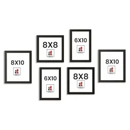 Art Street Black Synthetic Family Wall Photo Frame - Set of 6 image 5