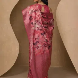 Soch Orange Woven Design Saree With Unstitched Blouse Piece image 2