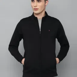 Louis Philippe Jeans Black Cotton Regular Fit Sweatshirt image 1