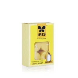 IRIS Yellow Mango Sorbet Scented Votive Candles Refill - Set of 6 image 5
