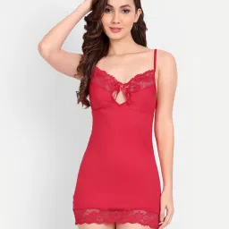 fims FIMS: Fashion is my Style Red Lace Work Babydoll With Thong image 5