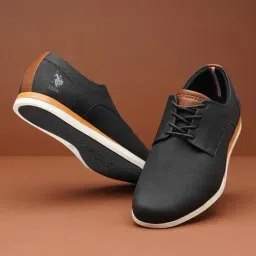 U.S. Polo Assn. Men's CLEST Black Derby Shoes-image-1