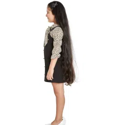 Peppermint Kids Black Printed Full Sleeves Dungaree image 3