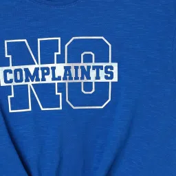 Fame Forever by Lifestyle Kids Blue Cotton Printed T-Shirt image 3