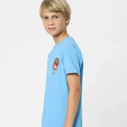 Jack & Jones Junior Boys Light Blue Solid T-Shirt image 3
