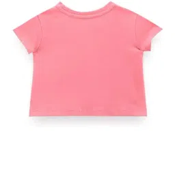 U.S. Polo Assn. Kids Pink Cotton Printed T-Shirt image 2