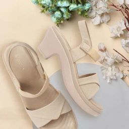Iconics Women's Cream Ankle Strap Sandals-picture-36