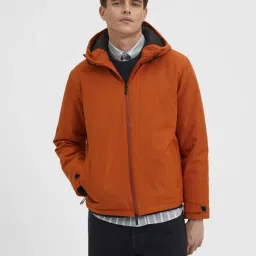 SELECTED HOMME Bombay Brown Regular Fit Bomber Jacket image 1