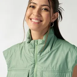 Bewakoof Green Loose Fit Jacket image 4