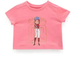 U.S. Polo Assn. Kids Pink Cotton Printed T-Shirt-picture-17