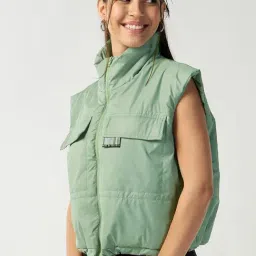 Bewakoof Green Loose Fit Jacket image 3