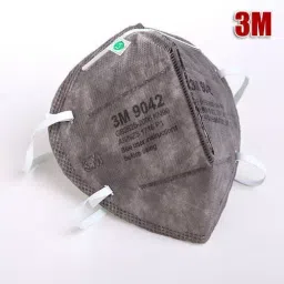 3M Universal Fit Nose Mask Cup-Shaped Small Size Grey Non-Woven for Dust Pollution Protection Use, 9042 (Pack of 20 Pcs) image 3