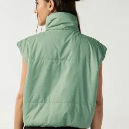 Bewakoof Green Loose Fit Jacket image 2
