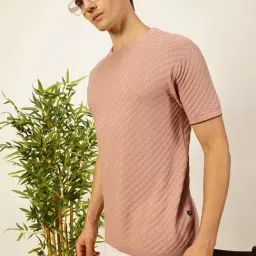 Thomas Scott Pink Regular fit Self T-Shirts-image-52