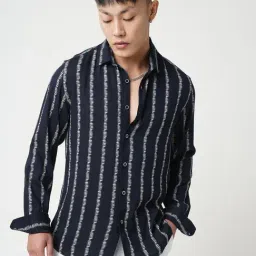 Vastrado Navy Relaxed Fit Printed Shirt-picture-10