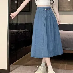 KPOP Flared Midi Skirt-picture-19