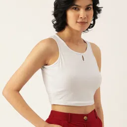 BRINNS White Crop Top image 3