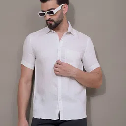 Crimsoune Club Men Classic Fit Solid Spread Collar Cotton Casual Shirt-image-71