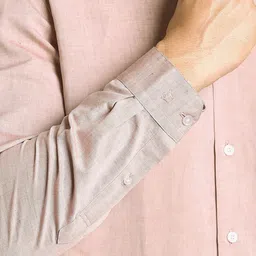 Louis Philippe Textured Spread Collar Cotton Formal Shirt image 5