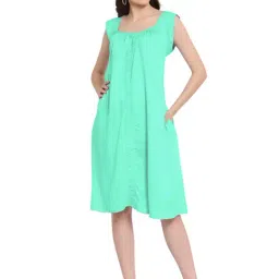 PATRORNA Mint Green Regular Fit A Line Dress-picture-18