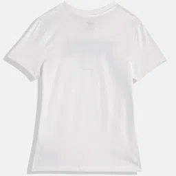 Puma Girls Squad Youth Graphic Brand Logo Print Knitted Pure Cotton T-shirt image 2