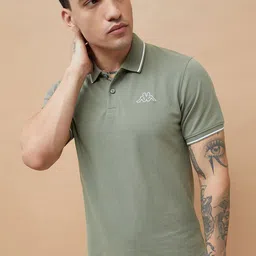 Kappa Men Solid Polo Collar Cotton T-shirt-picture-21