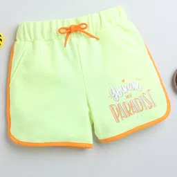 BUMZEE Placement Text Printed Shorts - Neon Green-picture-12