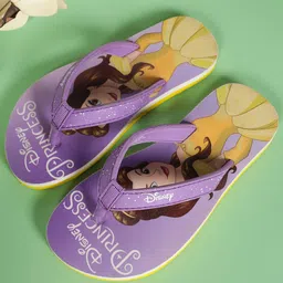 Kidsville Disney Princess Featuring Belle Detailed Flip Flops - Purple-image-14