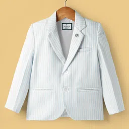 Noddy Cotton Full Sleeves Striped Blazer - Royal Blue-picture-20