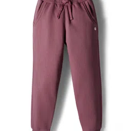 Femea Fleece Knit Solid Joggers - New Wine-picture-22