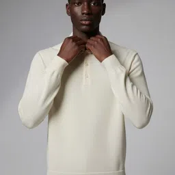 DELAN Men Shirt Collar Long Sleeves Woollen Cotton Pullover Sweaters-picture-38