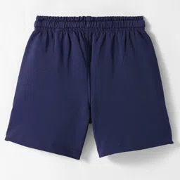 Doreme Terry Knit Knee Length Shorts With Astronaut Print - Navy Blue image 2