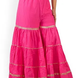 SRISARAS Women Embellished Flared Palazzos-image-23