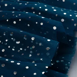 Bonfino Disney Terry Knit Full Sleeves Dress with Minnie & Friends Graphic & Foil Print - Navy Blue image 4