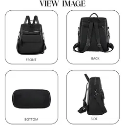 SYGA Women Breathable Soft Backpack Everyday Style with Practical Inner Pockets(Black) image 5