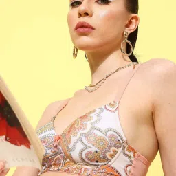 Leading Lady Cream Printed T-Shirt Bra image 5