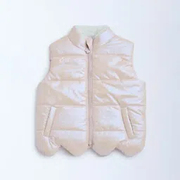 HOP Kids by Westside Light Pink Puffer Jacket-image-11
