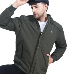 Dollar Olive Regular Fit High Neck Jacket image 5