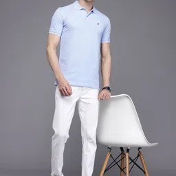 Louis Philippe Sport Pure Cotton Polo Collar Slim Fit T-shirt image 5