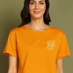 Moda Rapido Women Printed Drop-Shoulder Sleeves Bio Finish Pockets T-shirt-image-76