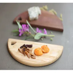 ICRAFT Twin Semi Moons Cream & Brown Ash Wood Platters - Set of 2 image 4