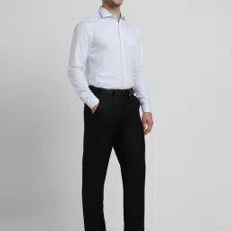 Peter England Elite Blue Cotton Regular Fit Texture Shirt image 5