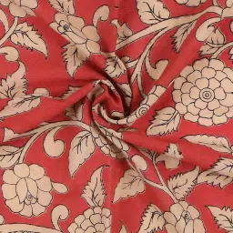 Dupatta Bazaar Coral Cotton Floral Print Dupatta image 5