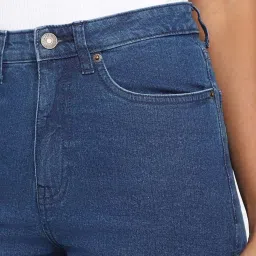 Forever 21 Blue Mid Rise Shorts image 5